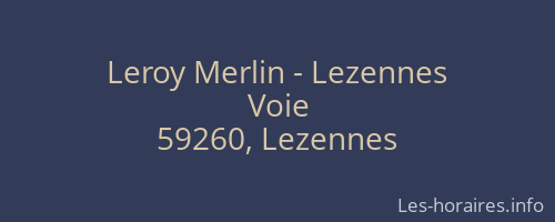 Leroy Merlin - Lezennes