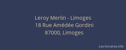 Leroy Merlin - Limoges