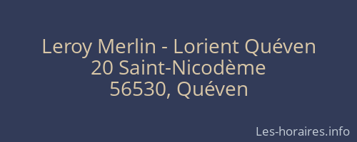 Leroy Merlin - Lorient Quéven