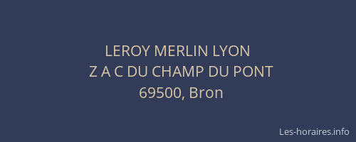 LEROY MERLIN LYON
