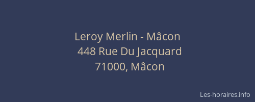 Leroy Merlin - Mâcon