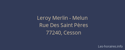 Leroy Merlin - Melun