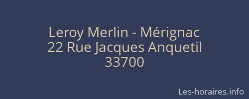 Leroy Merlin - Mérignac