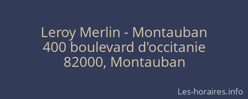 Leroy Merlin - Montauban