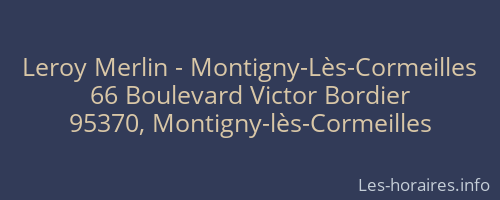 Leroy Merlin - Montigny-Lès-Cormeilles