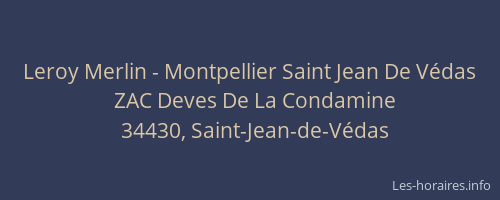 Leroy Merlin - Montpellier Saint Jean De Védas