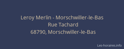 Leroy Merlin - Morschwiller-le-Bas