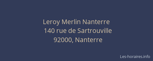 Leroy Merlin Nanterre