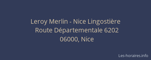 Leroy Merlin - Nice Lingostière