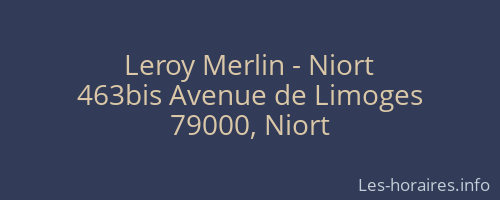 Leroy Merlin - Niort