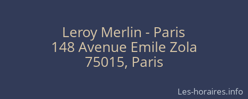 Leroy Merlin - Paris