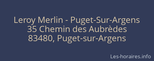 Leroy Merlin - Puget-Sur-Argens