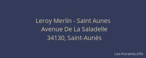 Leroy Merlin - Saint Aunes
