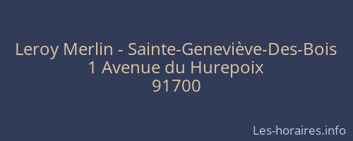 Leroy Merlin - Sainte-Geneviève-Des-Bois