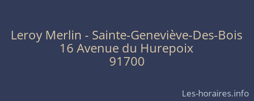 Leroy Merlin - Sainte-Geneviève-Des-Bois