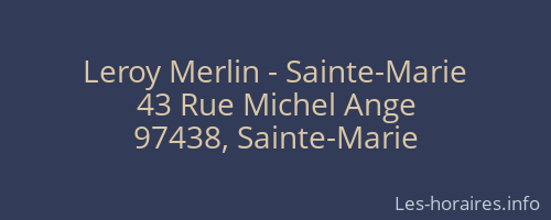 Leroy Merlin - Sainte-Marie
