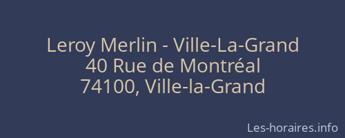 Leroy Merlin - Ville-La-Grand
