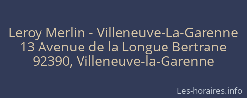Leroy Merlin - Villeneuve-La-Garenne