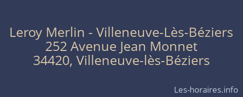 Leroy Merlin - Villeneuve-Lès-Béziers