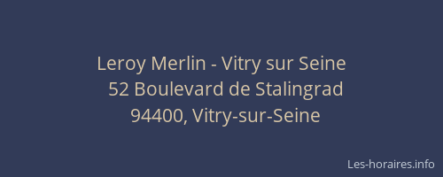 Leroy Merlin - Vitry sur Seine