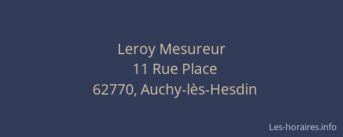 Leroy Mesureur
