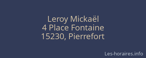 Leroy Mickaël