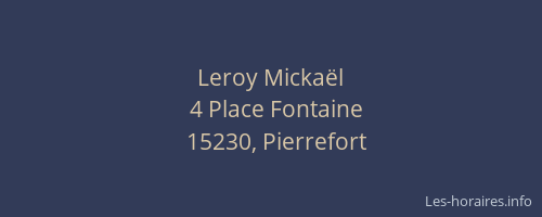 Leroy Mickaël