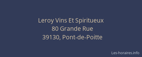 Leroy Vins Et Spiritueux
