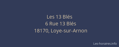 Les 13 Bl&eacute;s