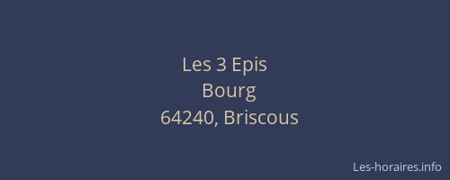 Les 3 Epis