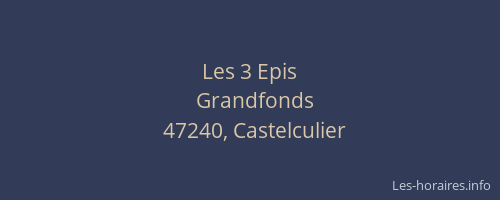 Les 3 Epis