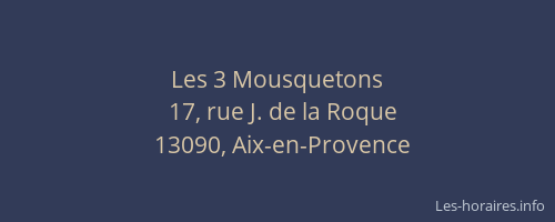 Les 3 Mousquetons
