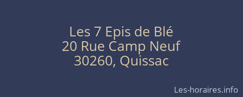 Les 7 Epis de Blé