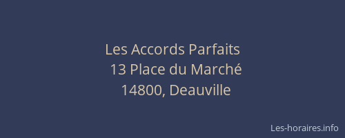 Les Accords Parfaits