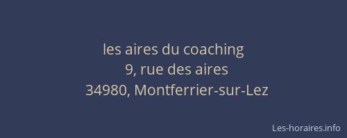 les aires du coaching