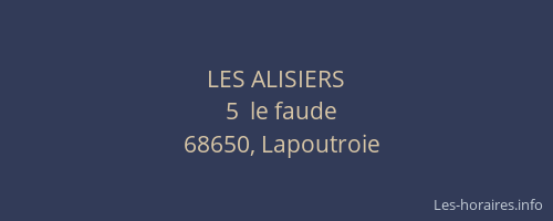 LES ALISIERS