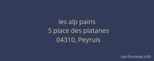 les alp pains