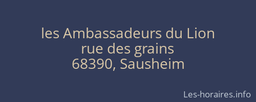 les Ambassadeurs du Lion