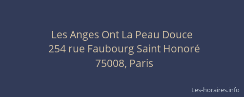 Les Anges Ont La Peau Douce