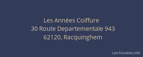 Les Ann&eacute;es Coiffure