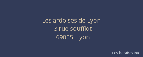 Les ardoises de Lyon