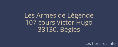 Les Armes de Légende