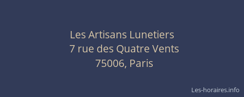 Les Artisans Lunetiers