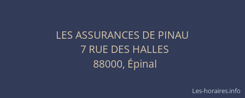 LES ASSURANCES DE PINAU