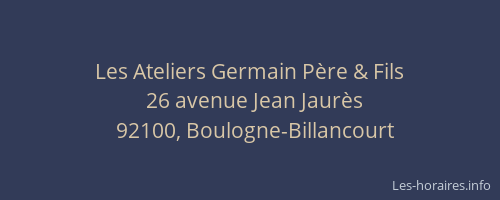 Les Ateliers Germain Père & Fils