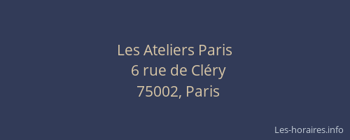Les Ateliers Paris