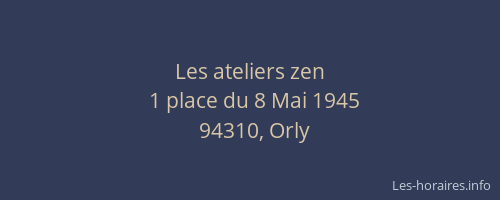 Les ateliers zen