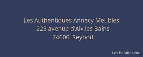 Les Authentiques Annecy Meubles