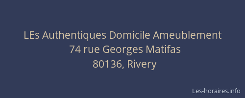 LEs Authentiques Domicile Ameublement