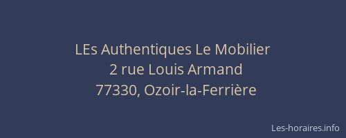 LEs Authentiques Le Mobilier